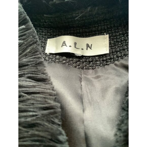 A N L JACKET black CH36 H40 26 long Medium pearl buttons - Picture 7 of 10